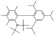 2-DI-TERT-BUTYLPHOSPHINO-3,4,5,6-TETRAMETHYL-2',4',6'-TRIISOPROPYL-1,1'-BIPHENYL Struktur