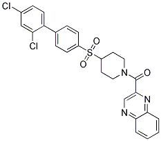 2-((4-[(2',4'-DICHLOROBIPHENYL-4-YL)SULFONYL]PIPERIDIN-1-YL)CARBONYL)QUINOXALINE Struktur