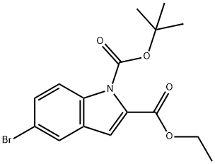 1-(TERT-BUTYL) 2-ETHYL 5-BROMO-1H-INDOLE-1,2-DICARBOXYLATE Struktur