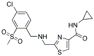 2-(([4-CHLORO-2-(METHYLSULFONYL)BENZYL]AMINO)METHYL)-N-CYCLOPROPYL-1,3-THIAZOLE-4-CARBOXAMIDE Struktur