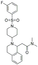 2-(2-(1-[(3-FLUOROPHENYL)SULFONYL]PIPERIDIN-4-YL)-1,2,3,4-TETRAHYDROISOQUINOLIN-1-YL)-N,N-DIMETHYLACETAMIDE Struktur