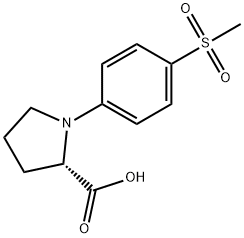 1-[4-(METHYLSULFONYL)PHENYL]PYRROLIDINE-2-CARBOXYLIC ACID Struktur