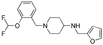 1-[2-(DIFLUOROMETHOXY)BENZYL]-N-(2-FURYLMETHYL)PIPERIDIN-4-AMINE Struktur