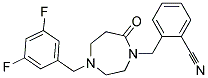 2-([4-(3,5-DIFLUOROBENZYL)-7-OXO-1,4-DIAZEPAN-1-YL]METHYL)BENZONITRILE Struktur