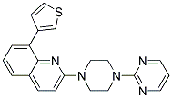 2-(4-PYRIMIDIN-2-YLPIPERAZIN-1-YL)-8-(3-THIENYL)QUINOLINE Struktur