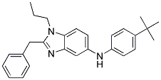 (2-BENZYL-1-PROPYL-1H-BENZOIMIDAZOL-5-YL)-(4-TERT-BUTYL-PHENYL)-AMINE Struktur