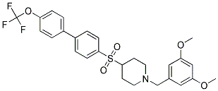 1-(3,5-DIMETHOXYBENZYL)-4-([4'-(TRIFLUOROMETHOXY)BIPHENYL-4-YL]SULFONYL)PIPERIDINE Struktur