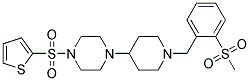 1-(1-[2-(METHYLSULFONYL)BENZYL]PIPERIDIN-4-YL)-4-(2-THIENYLSULFONYL)PIPERAZINE Struktur