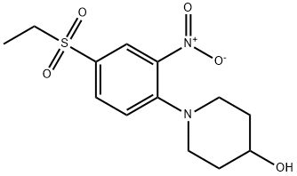 1-[4-(ETHYLSULFONYL)-2-NITROPHENYL]PIPERIDIN-4-OL Struktur