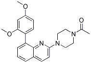 2-(4-ACETYLPIPERAZIN-1-YL)-8-(2,4-DIMETHOXYPHENYL)QUINOLINE Struktur