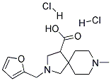 2-FURAN-2-YLMETHYL-8-METHYL-2,8-DIAZA-SPIRO[4.5]DECANE-4-CARBOXYLIC ACID DIHYDROCHLORIDE Struktur