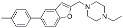 1-ETHYL-4-([5-(4-METHYLPHENYL)-1-BENZOFURAN-2-YL]METHYL)PIPERAZINE Struktur