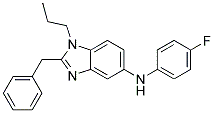 (2-BENZYL-1-PROPYL-1H-BENZOIMIDAZOL-5-YL)-(4-FLUORO-PHENYL)-AMINE Struktur