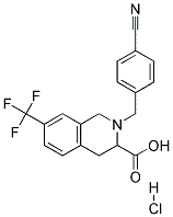 2-(4-CYANO-BENZYL)-7-TRIFLUOROMETHYL-1,2,3,4-TETRAHYDRO-ISOQUINOLINE-3-CARBOXYLIC ACID HYDROCHLORIDE Struktur