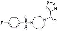 1-[(4-FLUOROPHENYL)SULFONYL]-4-(1,3-THIAZOL-4-YLCARBONYL)-1,4-DIAZEPANE Struktur