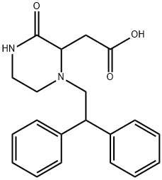 [1-(2,2-DIPHENYL-ETHYL)-3-OXO-PIPERAZIN-2-YL]-ACETIC ACID Struktur