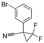 1-(3-BROMO-PHENYL)-2,2-DIFLUORO-CYCLOPROPANECARBONITRILE Struktur