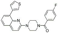 2-[4-(4-FLUOROBENZOYL)PIPERAZIN-1-YL]-8-(3-THIENYL)QUINOLINE Struktur