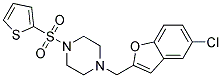 1-[(5-CHLORO-1-BENZOFURAN-2-YL)METHYL]-4-(2-THIENYLSULFONYL)PIPERAZINE Struktur