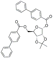 1,5-DI-O-(4-PHENYBENZOYL)-2,3-O-ISOPROPYLIDENE-ALPHA-D-RIBOFURANOSE Struktur