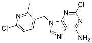 2-CHLORO-9-(6-CHLORO-2-METHYL-PYRIDIN-3-YLMETHYL)-9H-PURIN-6-YLAMINE Struktur