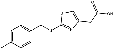 (2-((4-METHYLBENZYL)THIO)-1,3-THIAZOL-4-YL)ACETIC ACID Struktur