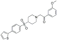 1-(3-METHOXYPHENYL)-2-(4-([4-(2-THIENYL)PHENYL]SULFONYL)PIPERIDIN-1-YL)ETHANONE Struktur