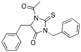 1-ACETYL-3,5-DIBENZYL-2-THIOXO-IMIDAZOLIDIN-4-ONE Struktur