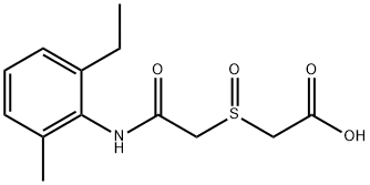 [(2-ETHYL-6-METHYL-PHENYLCARBAMOYL)-METHANESULFINYL]-ACETIC ACID Struktur