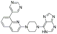 2-[4-(1H-PURIN-6-YL)PIPERAZIN-1-YL]-8-PYRIMIDIN-5-YLQUINOLINE Struktur