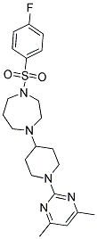 1-[1-(4,6-DIMETHYLPYRIMIDIN-2-YL)PIPERIDIN-4-YL]-4-[(4-FLUOROPHENYL)SULFONYL]-1,4-DIAZEPANE Struktur