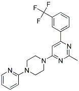 2-METHYL-4-(4-PYRIDIN-2-YLPIPERAZIN-1-YL)-6-[3-(TRIFLUOROMETHYL)PHENYL]PYRIMIDINE Struktur