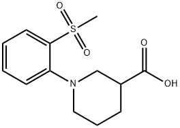 1-[2-(METHYLSULFONYL)PHENYL]PIPERIDINE-3-CARBOXYLIC ACID Struktur