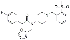 2-(4-FLUOROPHENYL)-N-(2-FURYLMETHYL)-N-(1-[2-(METHYLSULFONYL)BENZYL]PIPERIDIN-4-YL)ACETAMIDE Struktur