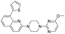 2-[4-(4-METHOXYPYRIMIDIN-2-YL)PIPERAZIN-1-YL]-8-(2-THIENYL)QUINOLINE Struktur