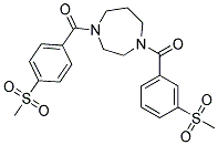 1-[3-(METHYLSULFONYL)BENZOYL]-4-[4-(METHYLSULFONYL)BENZOYL]-1,4-DIAZEPANE Struktur