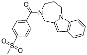 2-[4-(METHYLSULFONYL)BENZOYL]-2,3,4,5-TETRAHYDRO-1H-[1,4]DIAZEPINO[1,2-A]INDOLE Struktur