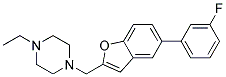 1-ETHYL-4-([5-(3-FLUOROPHENYL)-1-BENZOFURAN-2-YL]METHYL)PIPERAZINE Struktur