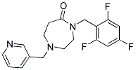 1-(PYRIDIN-3-YLMETHYL)-4-(2,4,6-TRIFLUOROBENZYL)-1,4-DIAZEPAN-5-ONE Struktur