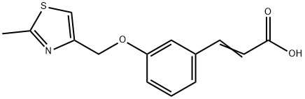 (2E)-3-[3-[(2-METHYL-1,3-THIAZOL-4-YL)METHOXY]PHENYL]ACRYLIC ACID Struktur