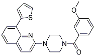 2-[4-(3-METHOXYBENZOYL)PIPERAZIN-1-YL]-8-(2-THIENYL)QUINOLINE Struktur