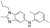 (2,5-DIMETHYL-PHENYL)-(2-METHYL-1-PROPYL-1H-BENZOIMIDAZOL-5-YL)-AMINE Struktur