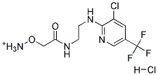 2-[(2-{[2-(Ammoniooxy)acetyl]amino}ethyl)amino]-3-chloro-5-(trifluoromethyl)pyridine hydrochloride Struktur