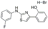 2-(3-Fluorophenyl)amino-4-(2-hydroxyphenyl)-1,3-thiazole hydrobromide Struktur