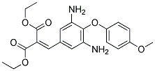 2-[3,5-DIAMINO-4-(4-METHOXY-PHENOXY)-BENZYLIDENE]-MALONIC ACID DIETHYL ESTER Struktur