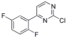 2-Chloro-4-(2,5-difluoro-phenyl)-pyrimidine Struktur