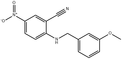 2-(3-Methoxy-benzylamino)-5-nitro-benzonitrile Struktur