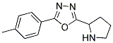 2-(4-methylphenyl)-5-pyrrolidin-2-yl-1,3,4-oxadiazole Struktur