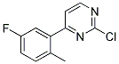 2-Chloro-4-(5-fluoro-2-methyl-phenyl)-pyrimidine Struktur