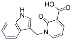 1-(1H-indol-3-ylmethyl)-2-oxo-1,2-dihydropyridine-3-carboxylic acid Struktur